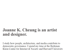 Tablet Screenshot of joannekcheung.com